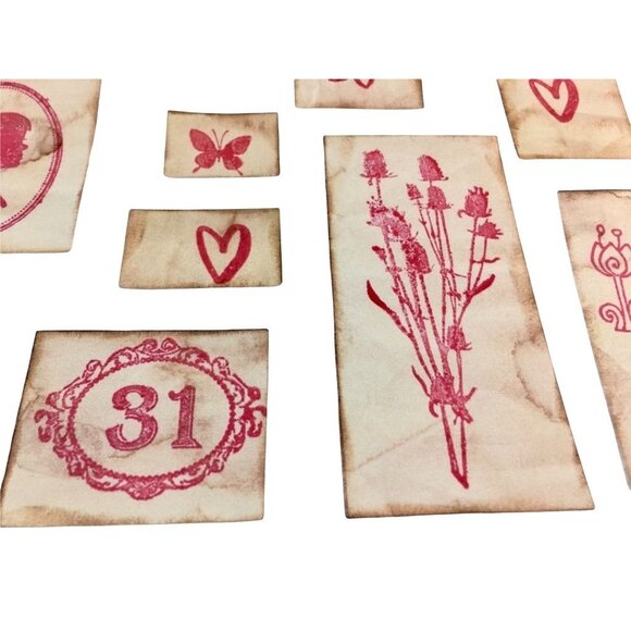Junk Journal Romance Theme Ephemera Rustic Die Cuts Set 30 Pcs u  Scrapbooking E - Picture 8 of 10